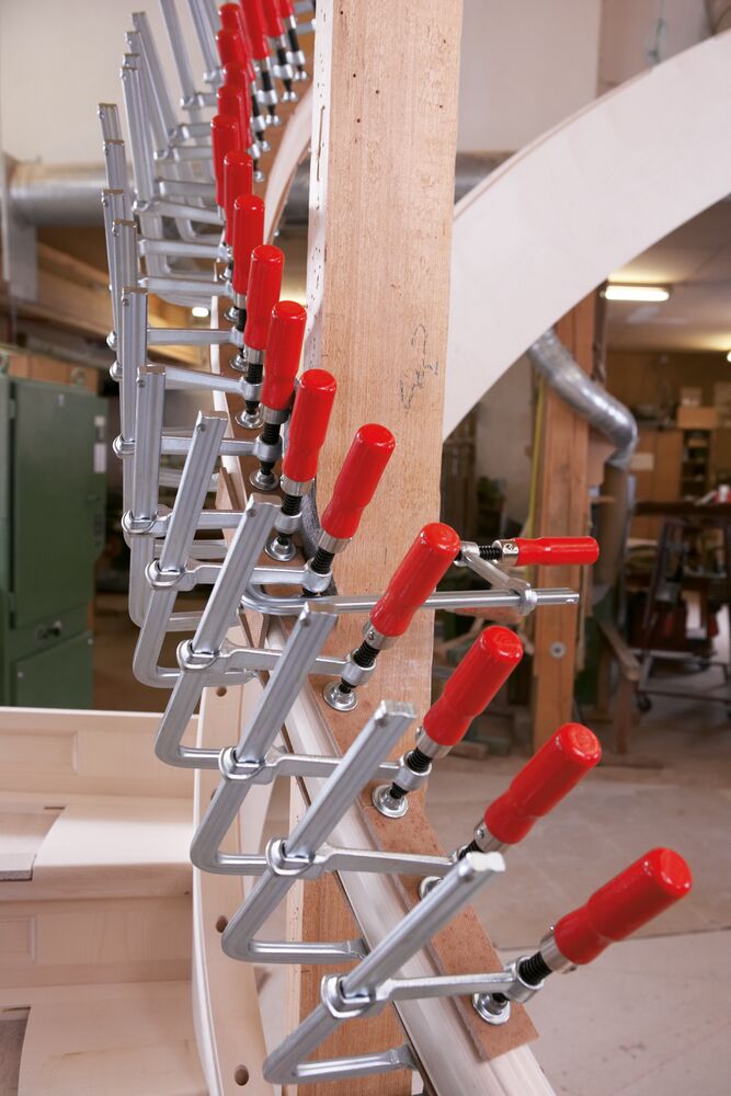BESSEY Ganzstahl-Schraubzwinge GS10 - 100/50 mm mit Holzgriff