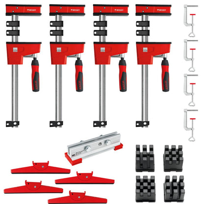 BESSEY Korpuszwingen-Set KRE-SET-A – 12-teilige Profi-Set für Korpusarbeiten