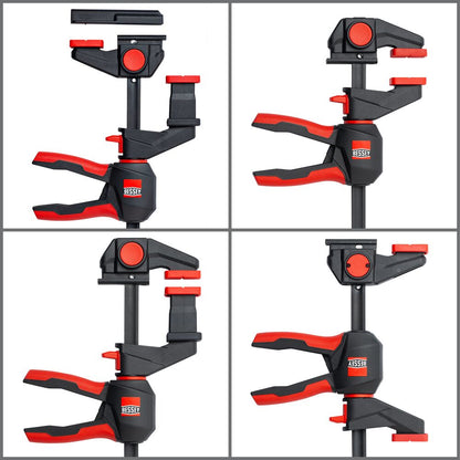 BESSEY Einhand-Tischzwinge EZR360 – 360° drehbarer Griff (2er Set)