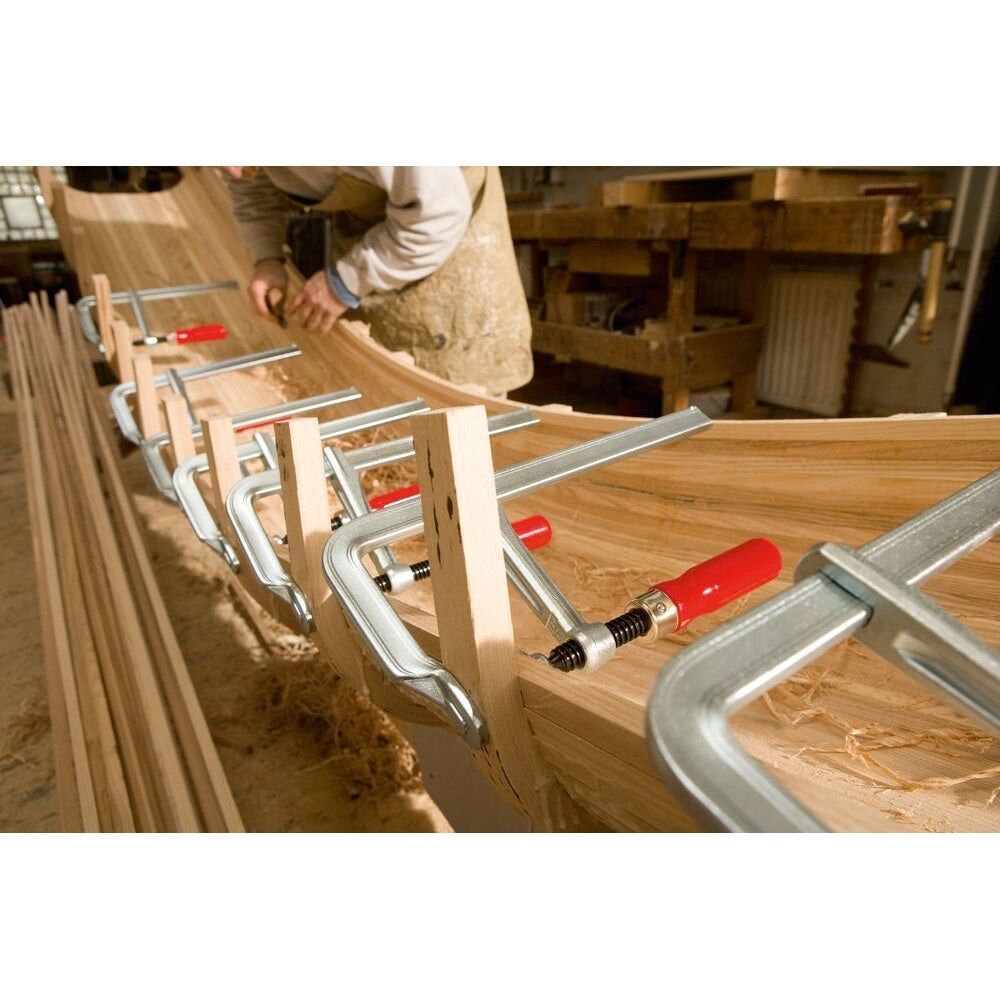 BESSEY Ganzstahl-Schraubzwinge GZ40 - 400/120 mm mit Holzgriff