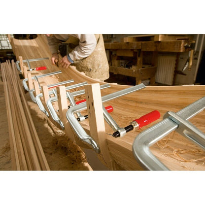 BESSEY Ganzstahl-Schraubzwinge GZ40 - 400/120 mm mit Holzgriff