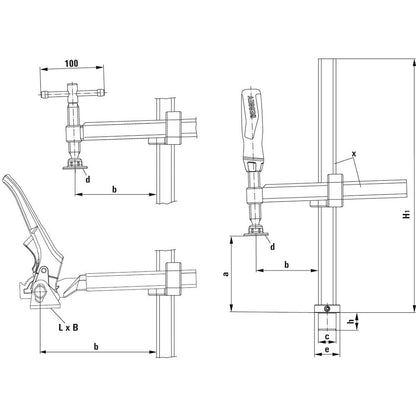 Spannelement für 16mm Loch TWV16-20-15K