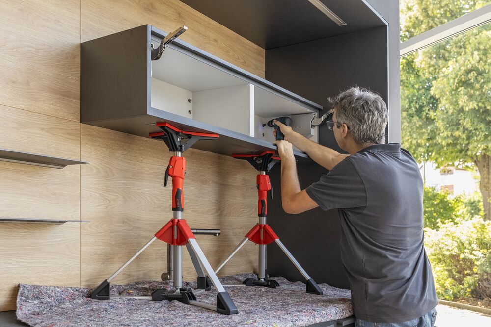 BESSEY Deckenstütze STE55 – Profi-Montagestütze mit Pumpgriff (2er Set)