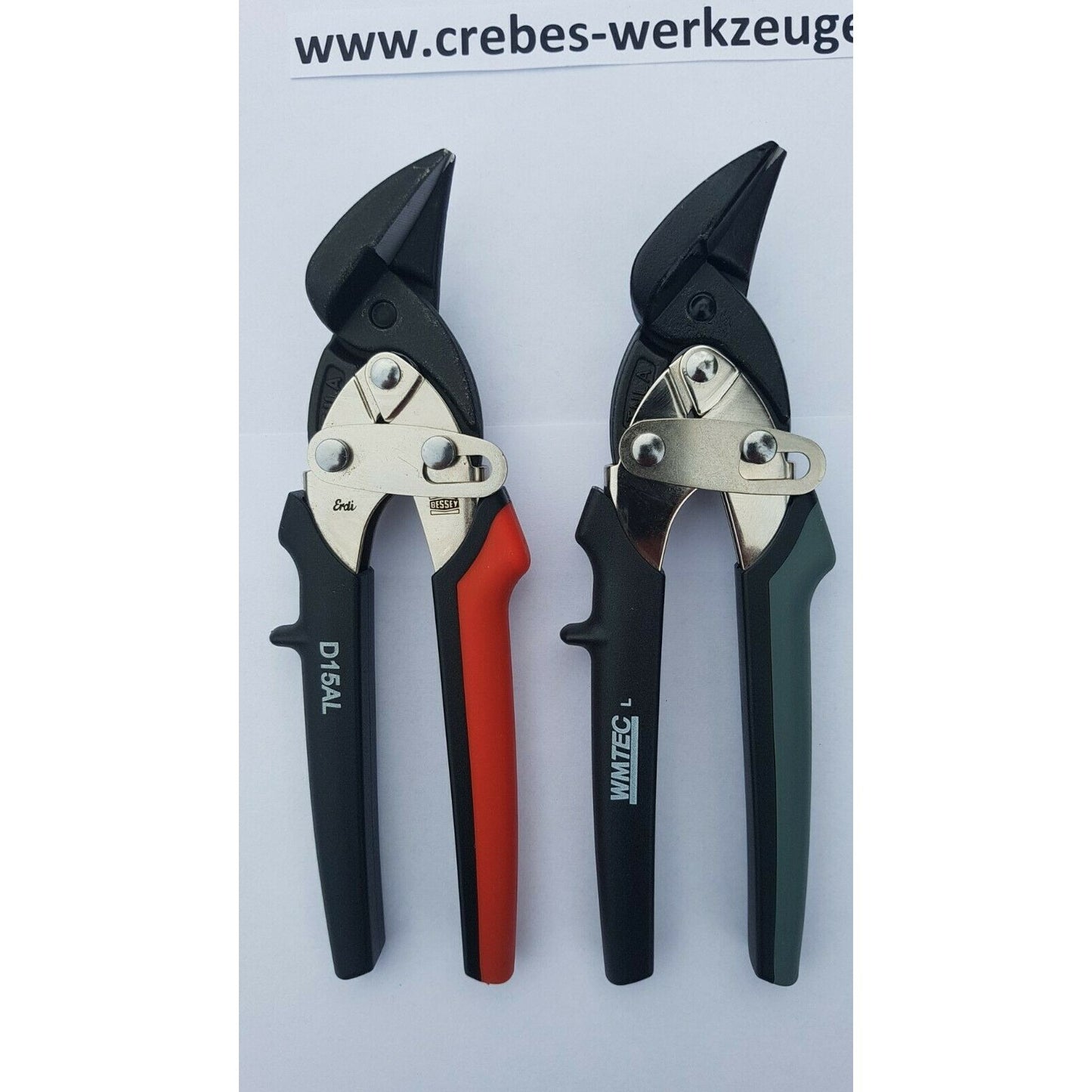 VIGOR Ideal Blechschere V3818-V3817-SET – Sonderposten-Paar rechts + links, baugleich BESSEY D15A und D15AL
