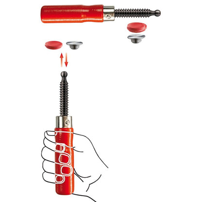 BESSEY 3101390 Bessey-Holzgriff mit Gewindespindel TR 18x5 und wechselbarer Druckplatte