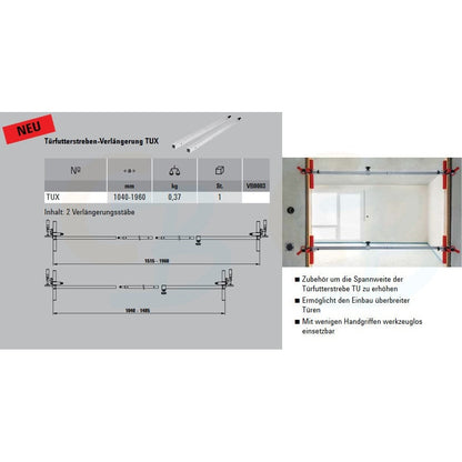 BESSEY Türfutterstreben-Verlängerung TUX